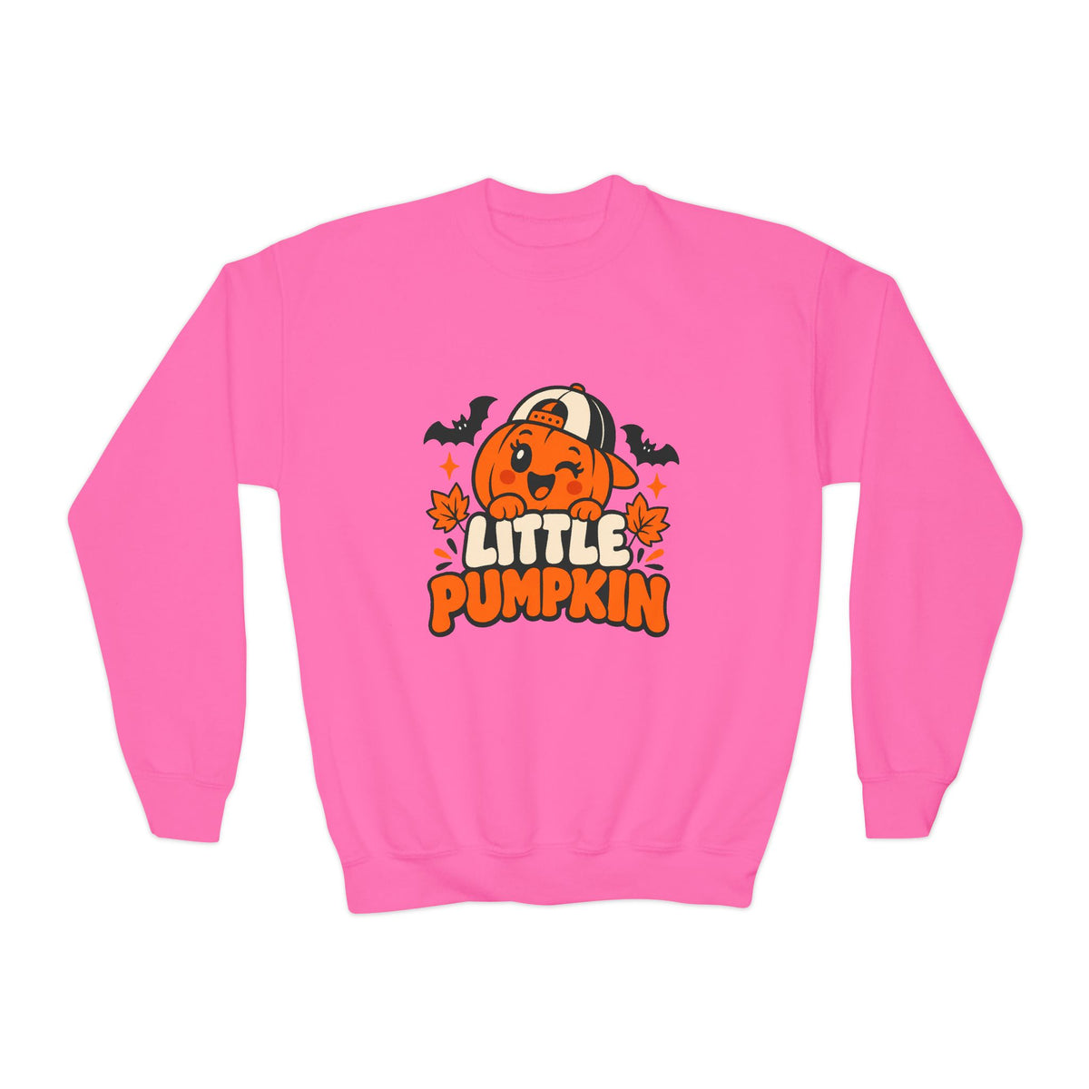 Kids’ Halloween Crewneck Sweatshirt — “Little Pumpkin”