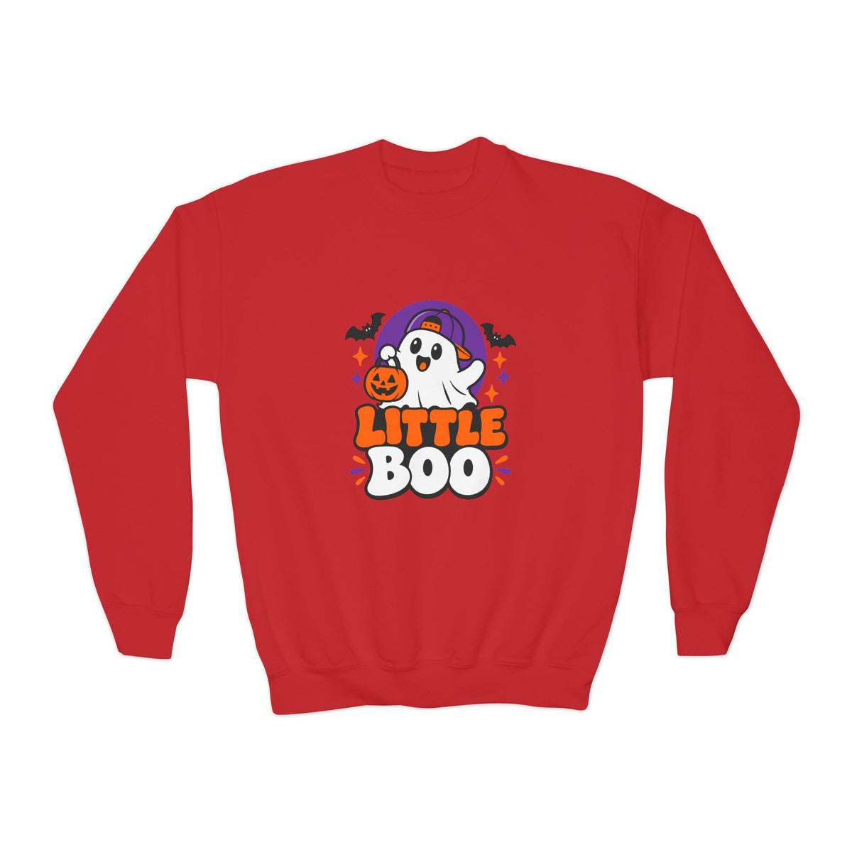 Little Boo Youth Sweatshirt — Cute Halloween Ghost Crewneck for Kids