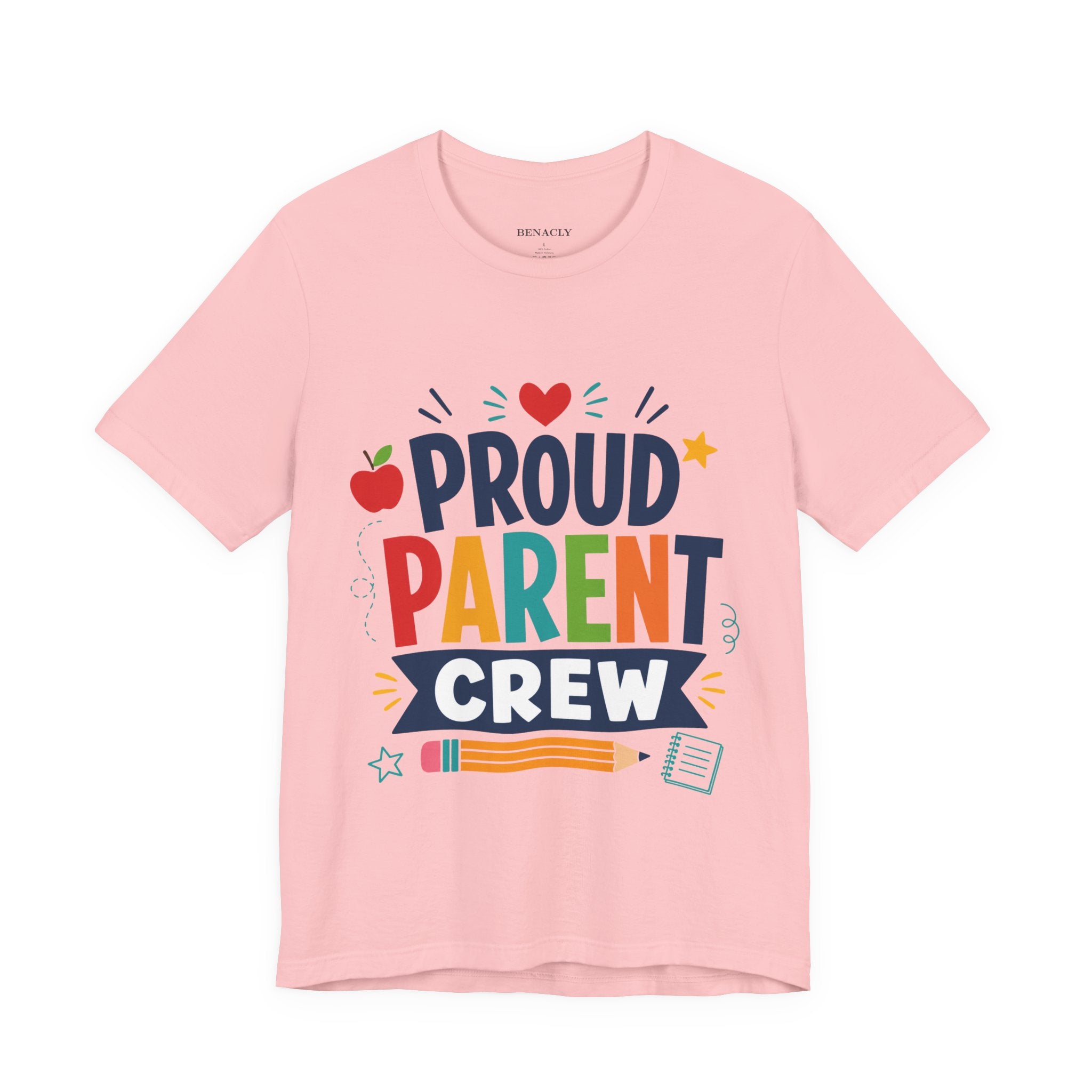 Proud Parent Crew T-Shirt — Colorful Back to School Tee