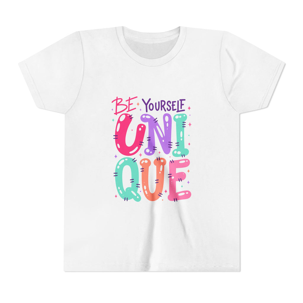 Youth Tee — Be Yourself Unique Colorful Kids Graphic T-Shirt