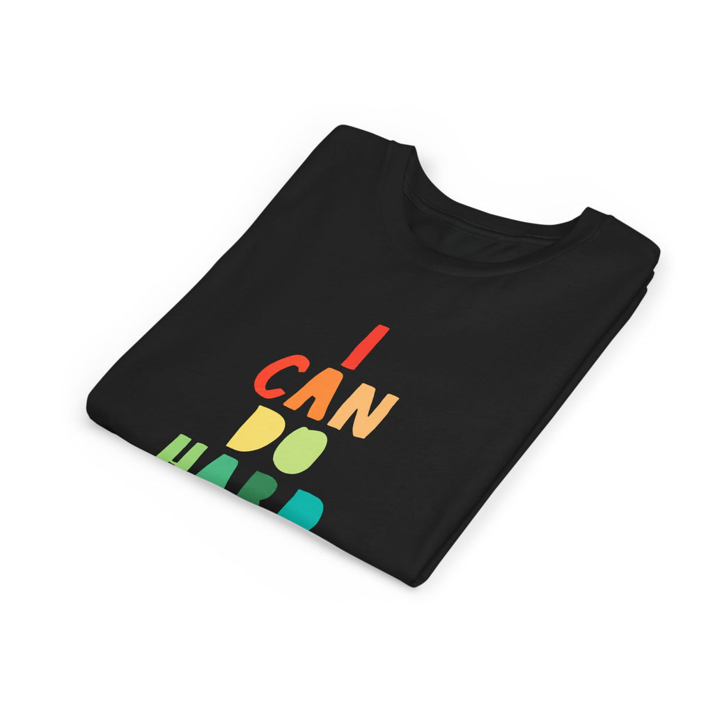 Youth Tee — “I Can Do Hard Things” Rainbow Motivational Kids T-Shirt