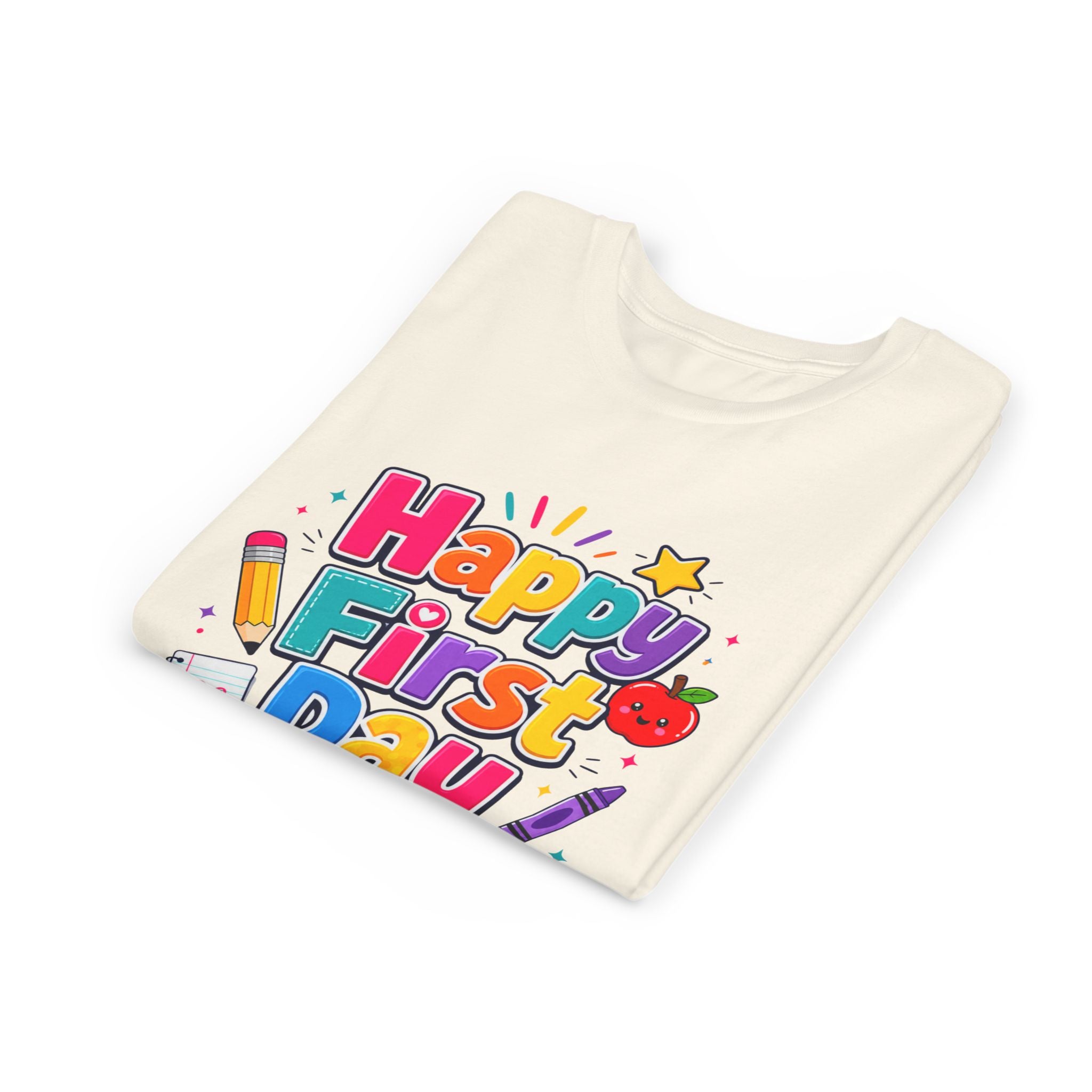 Happy First Day of School Youth Tee — Cute Back-to-School Kids Shirt