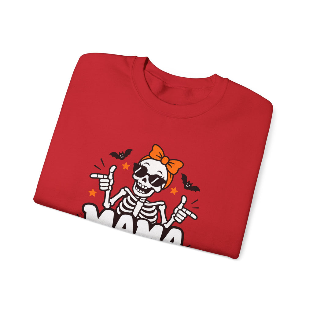 Mama Bones Halloween Sweatshirt for Moms – Funny Skeleton Crewneck