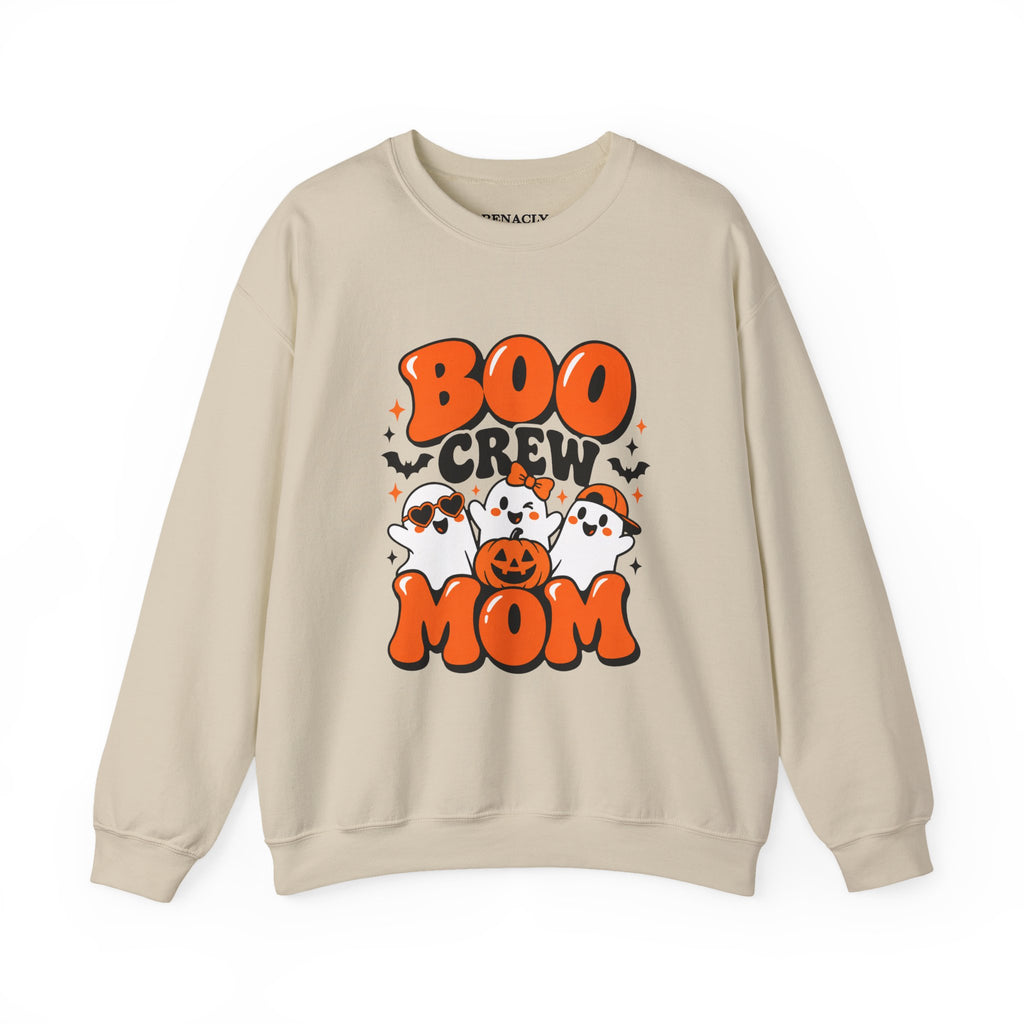 Boo Crew Mom Halloween Sweatshirt – Women’s Graphic Crewneck