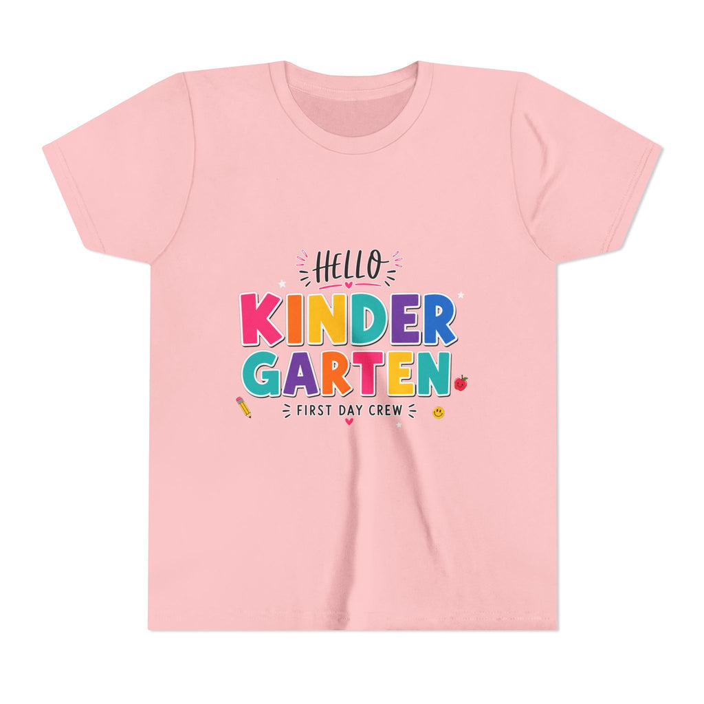 Kindergarten First Day Youth Tee — "Hello Kindergarten" Back-to-School Shirt