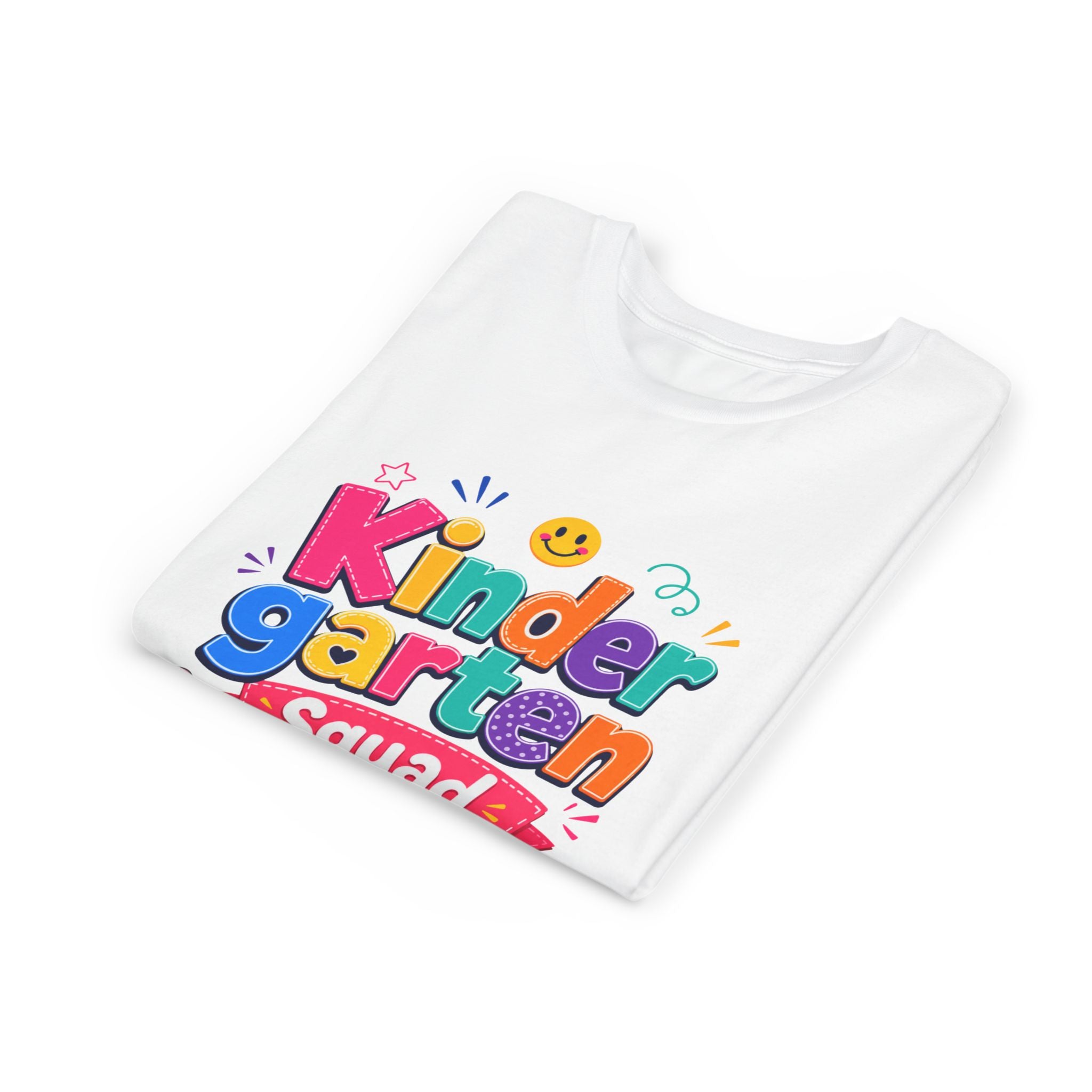 Kindergarten Squad Youth Tee — Colorful Back-to-School Kids Shirt