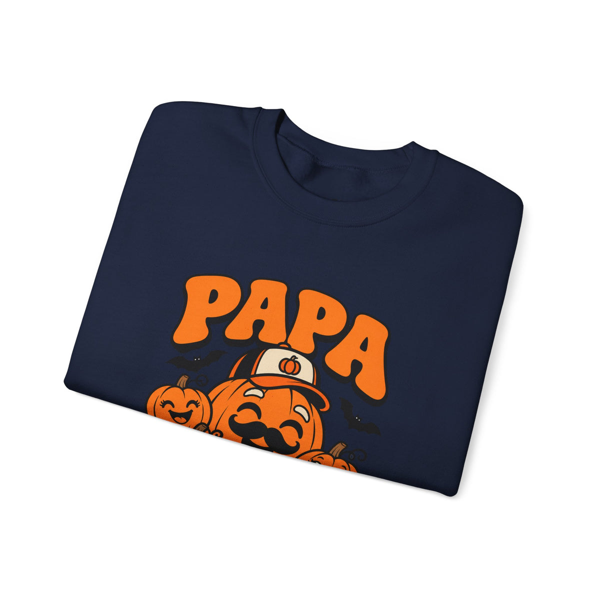 Papa Pumpkin Halloween Crewneck Sweatshirt for Dads