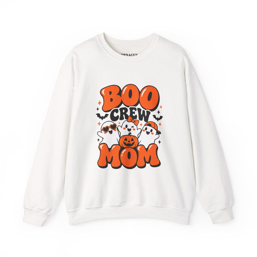 Boo Crew Mom Halloween Sweatshirt – Women’s Graphic Crewneck