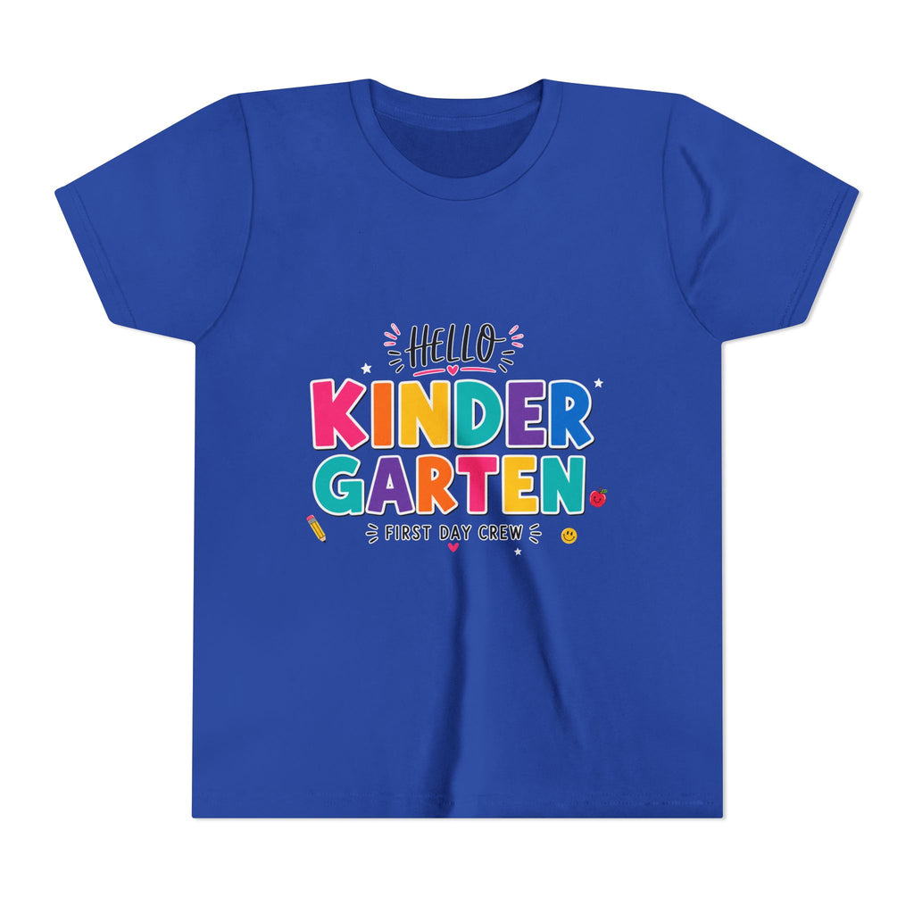 Kindergarten First Day Youth Tee — "Hello Kindergarten" Back-to-School Shirt