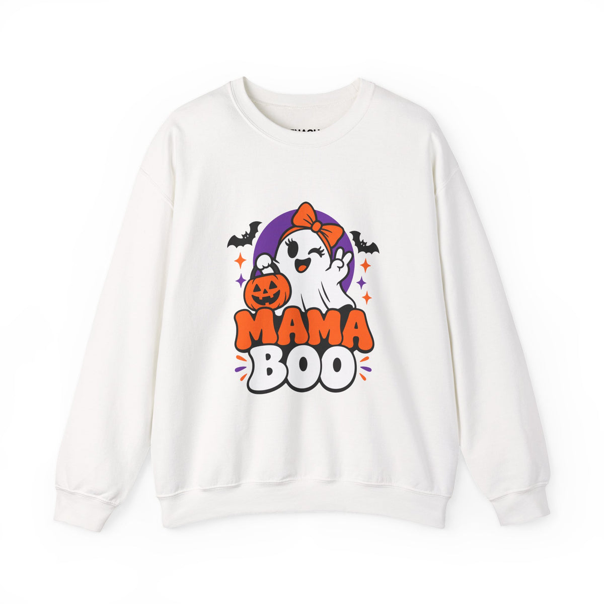 Mama Boo Halloween Sweatshirt — Cute Ghost Mom Crewneck