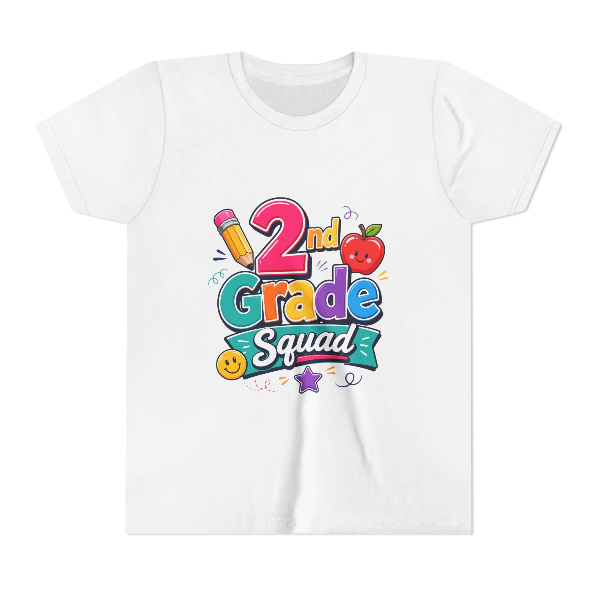 2nd Grade Squad Youth T-Shirt — Cute Back-to-School Kids Tee