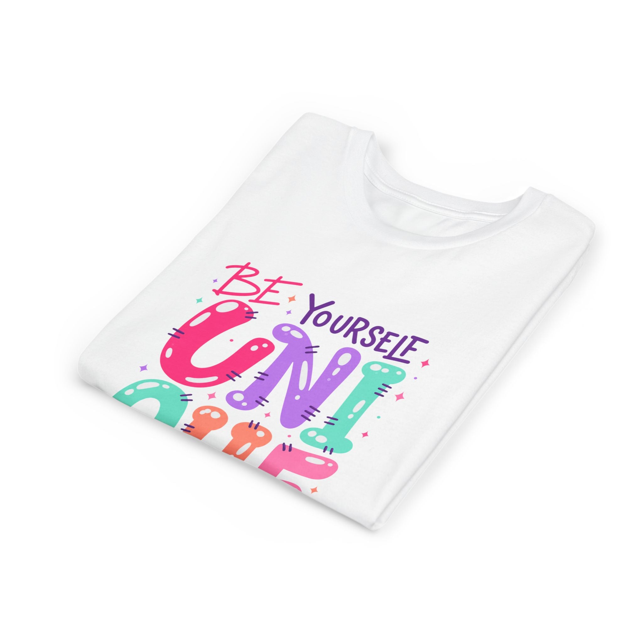 Youth Tee — Be Yourself Unique Colorful Kids Graphic T-Shirt