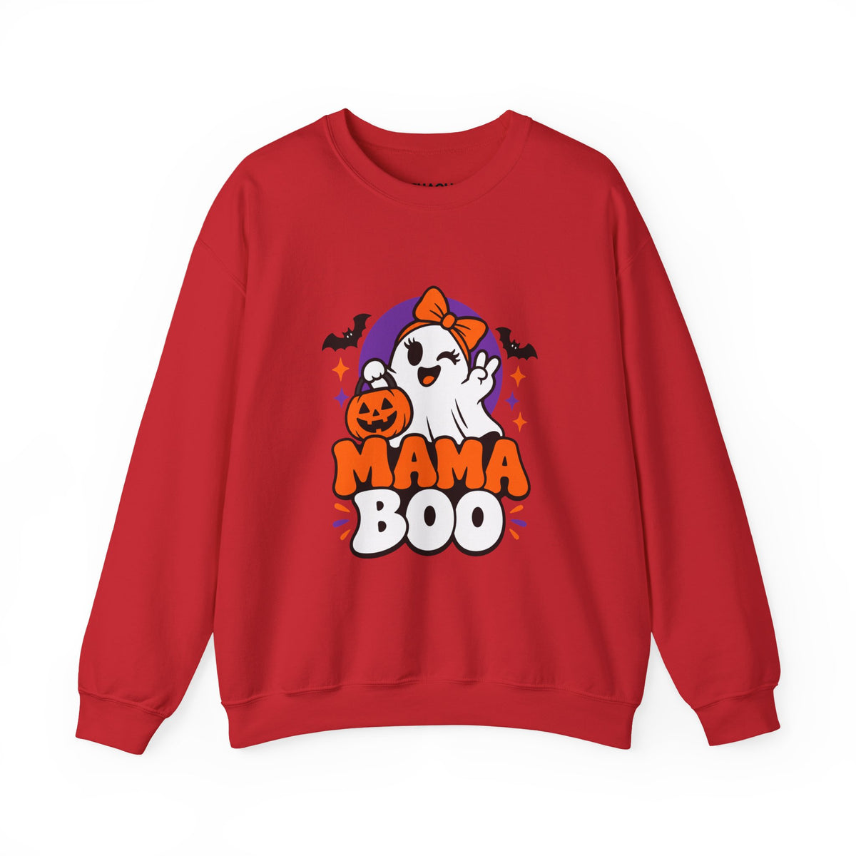 Mama Boo Halloween Sweatshirt — Cute Ghost Mom Crewneck