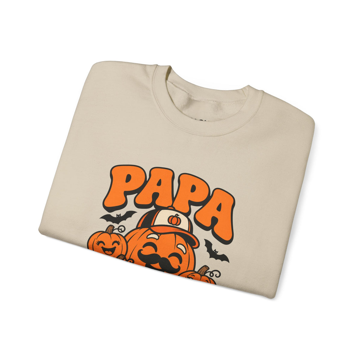 Papa Pumpkin Halloween Crewneck Sweatshirt for Dads