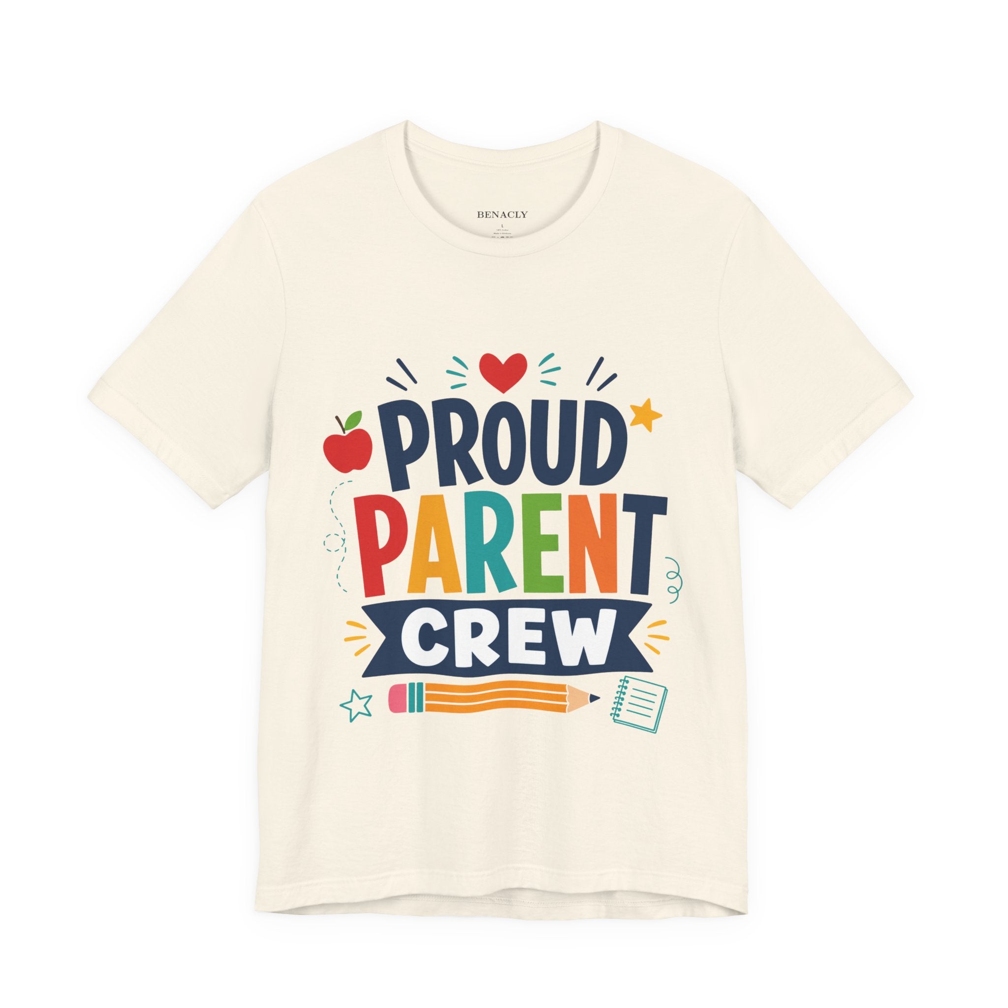 Proud Parent Crew T-Shirt — Colorful Back to School Tee