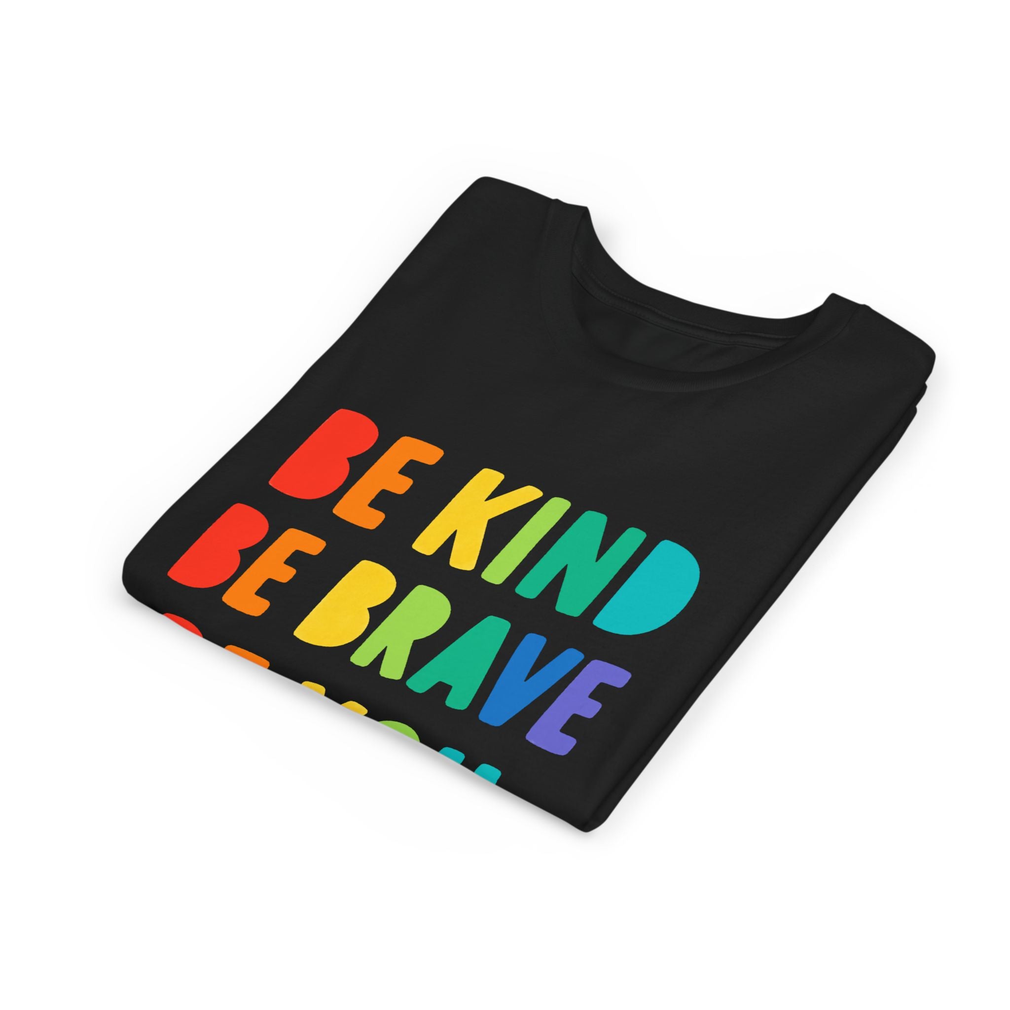 Youth Tee — Be Kind Be Brave Be You Rainbow Kids Shirt