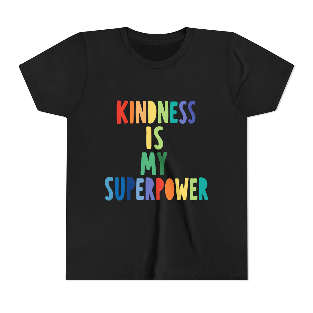 Youth Tee — Kindness Is My Superpower Rainbow Kids T-Shirt