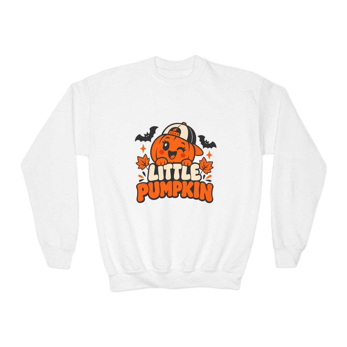 Kids’ Halloween Crewneck Sweatshirt — “Little Pumpkin”