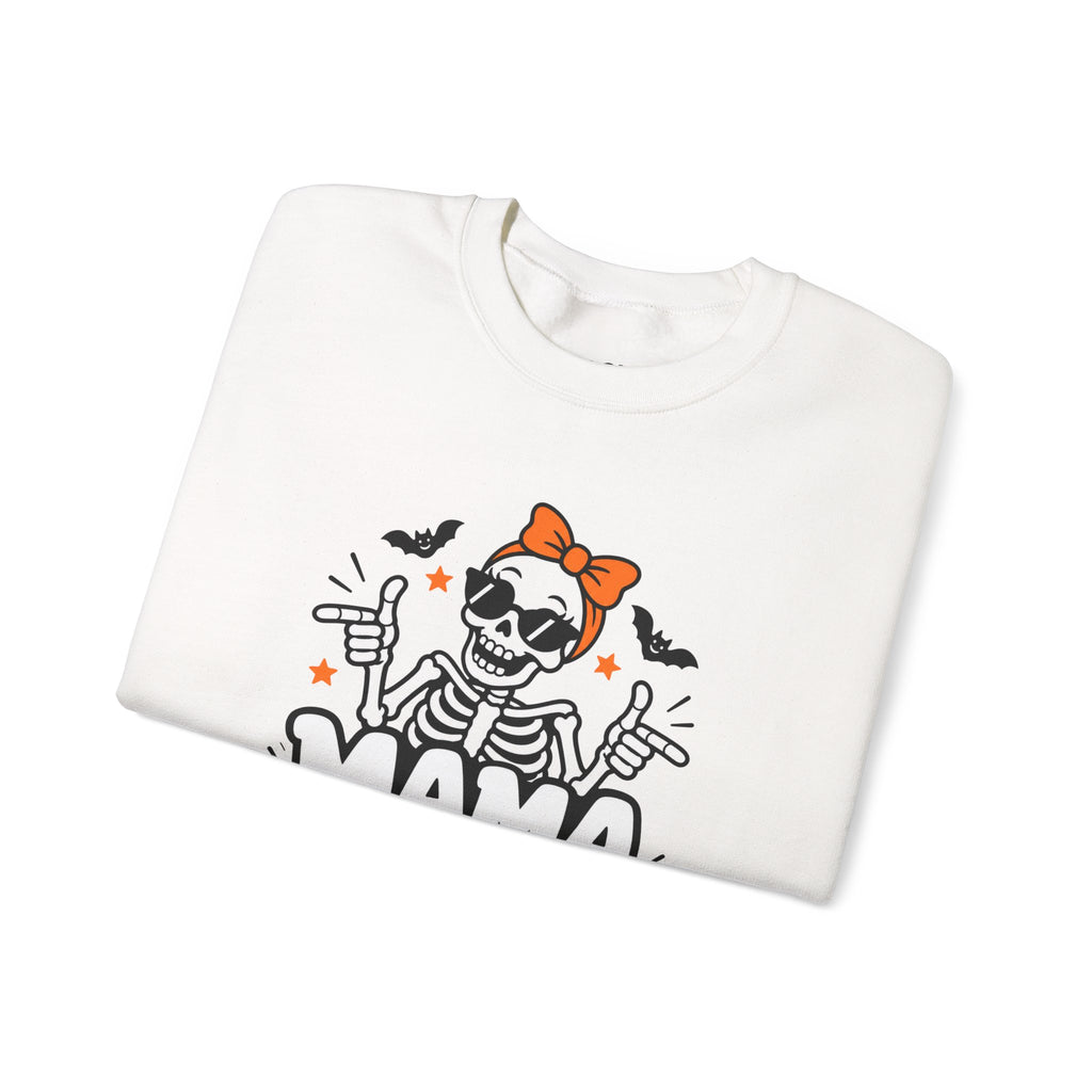 Mama Bones Halloween Sweatshirt for Moms – Funny Skeleton Crewneck