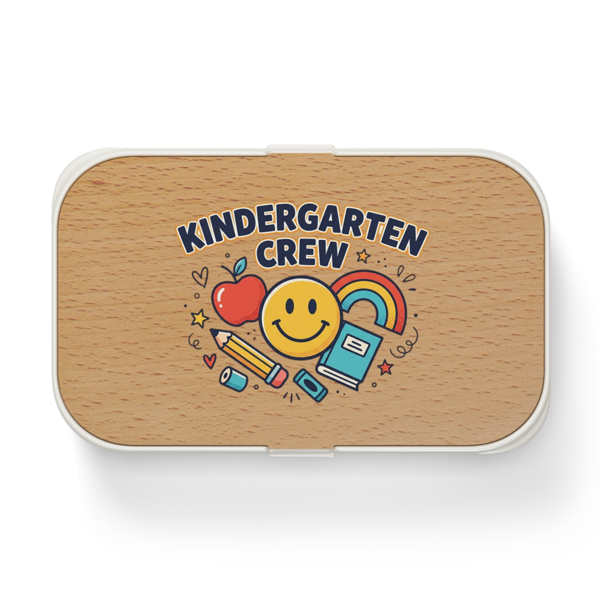 Bento Lunch Box — "Kindergarten Crew" Cute School Snack Box for Kids