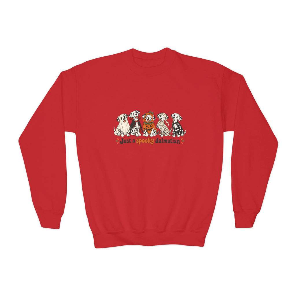 Just a Spooky Dalmatian Youth Halloween Sweatshirt