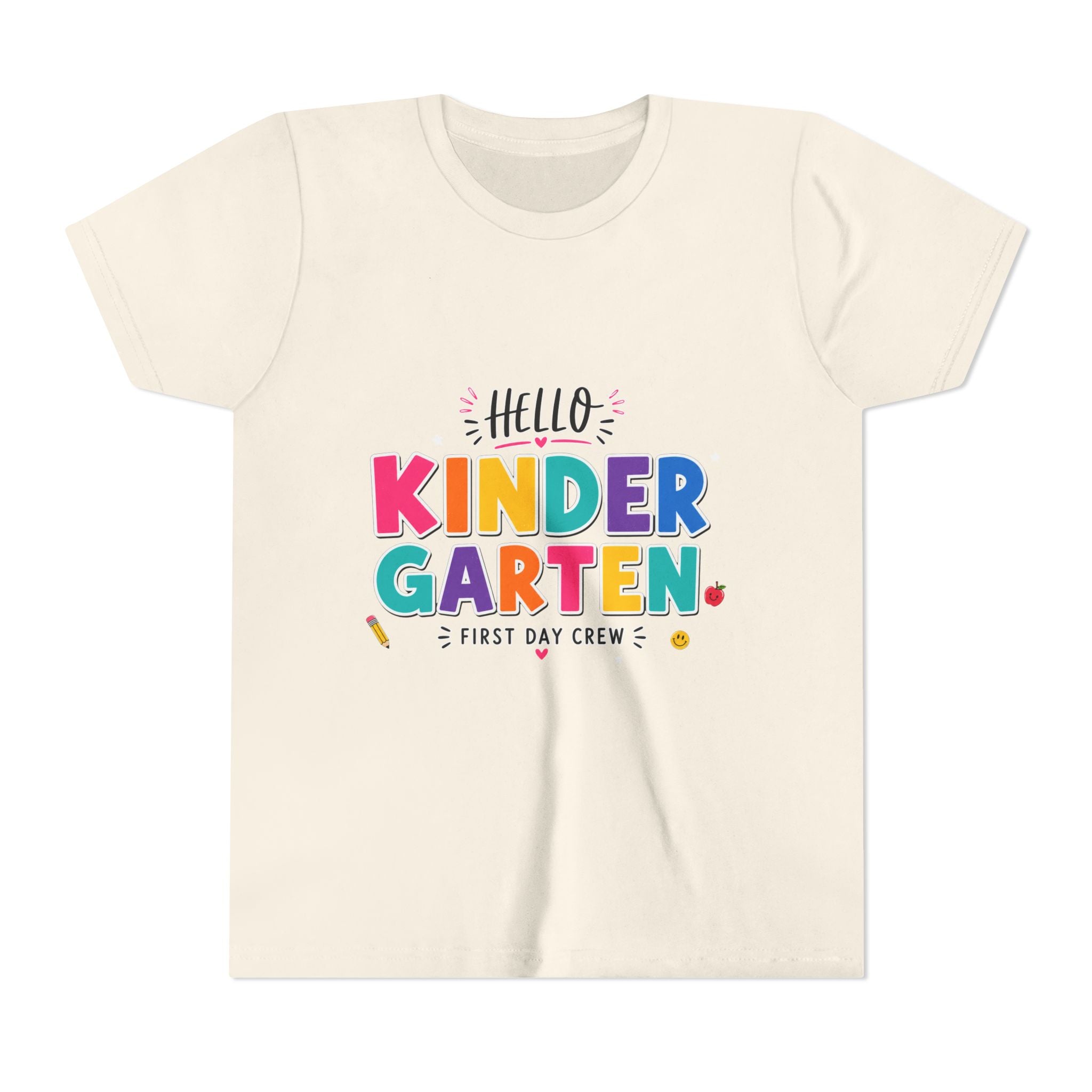Kindergarten First Day Youth Tee — "Hello Kindergarten" Back-to-School Shirt