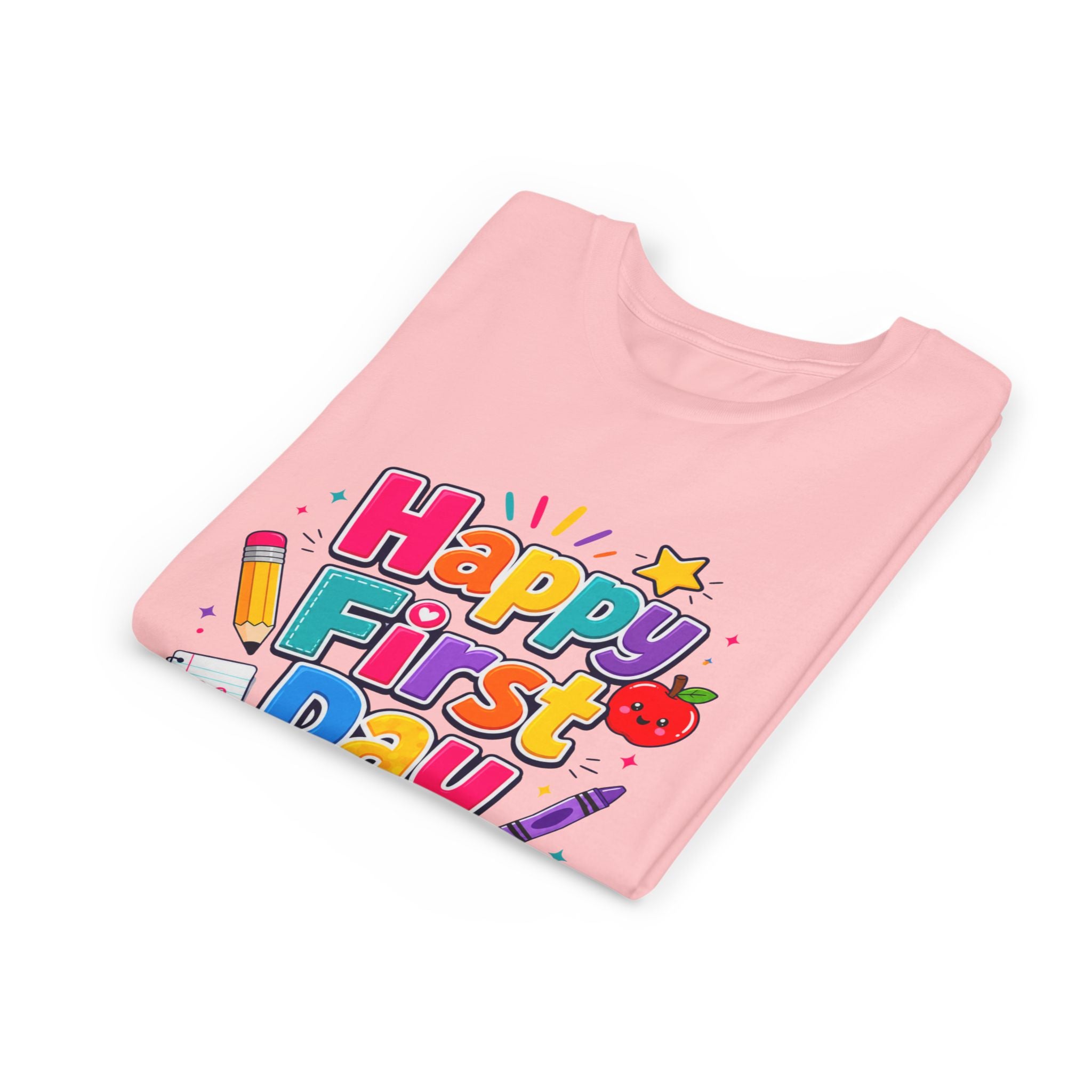 Happy First Day of School Youth Tee — Cute Back-to-School Kids Shirt