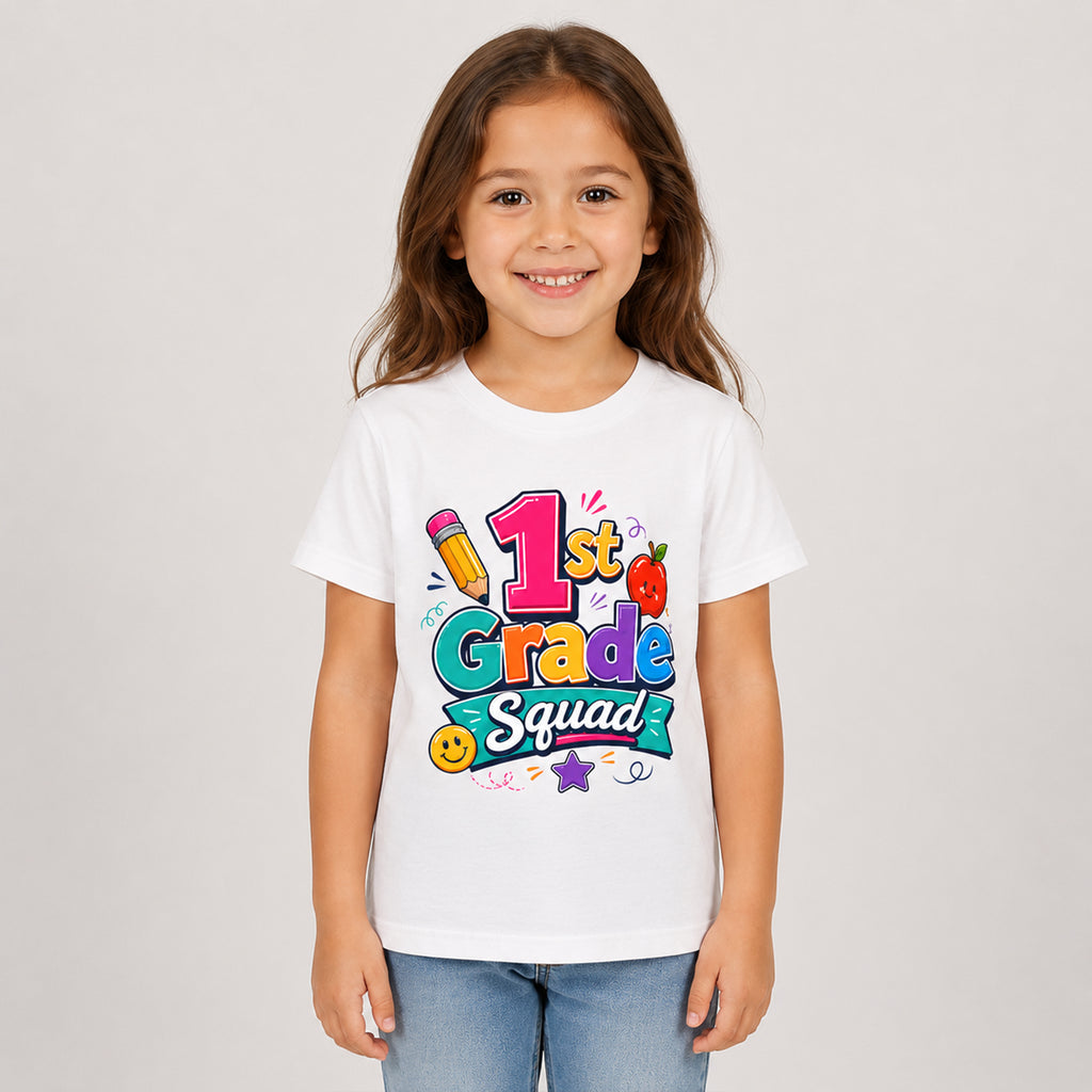 1st Grade Shirt, Back to School Squad Tee, First Day of School Gift