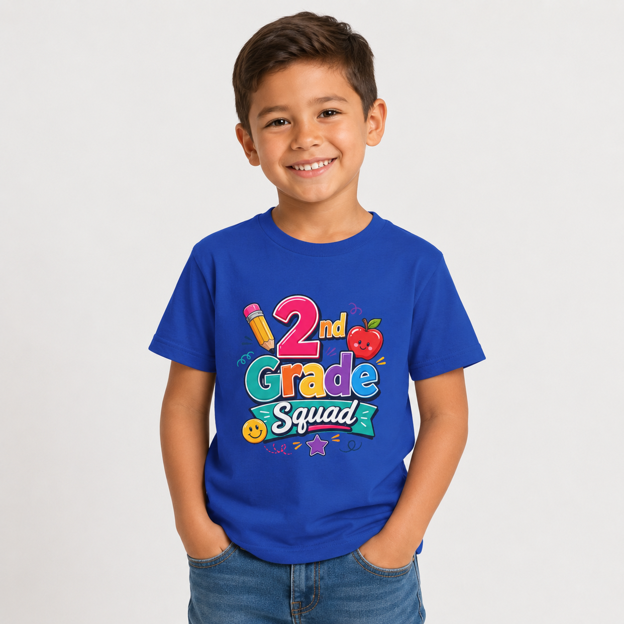 2nd Grade Squad Youth T-Shirt — Cute Back-to-School Kids Tee
