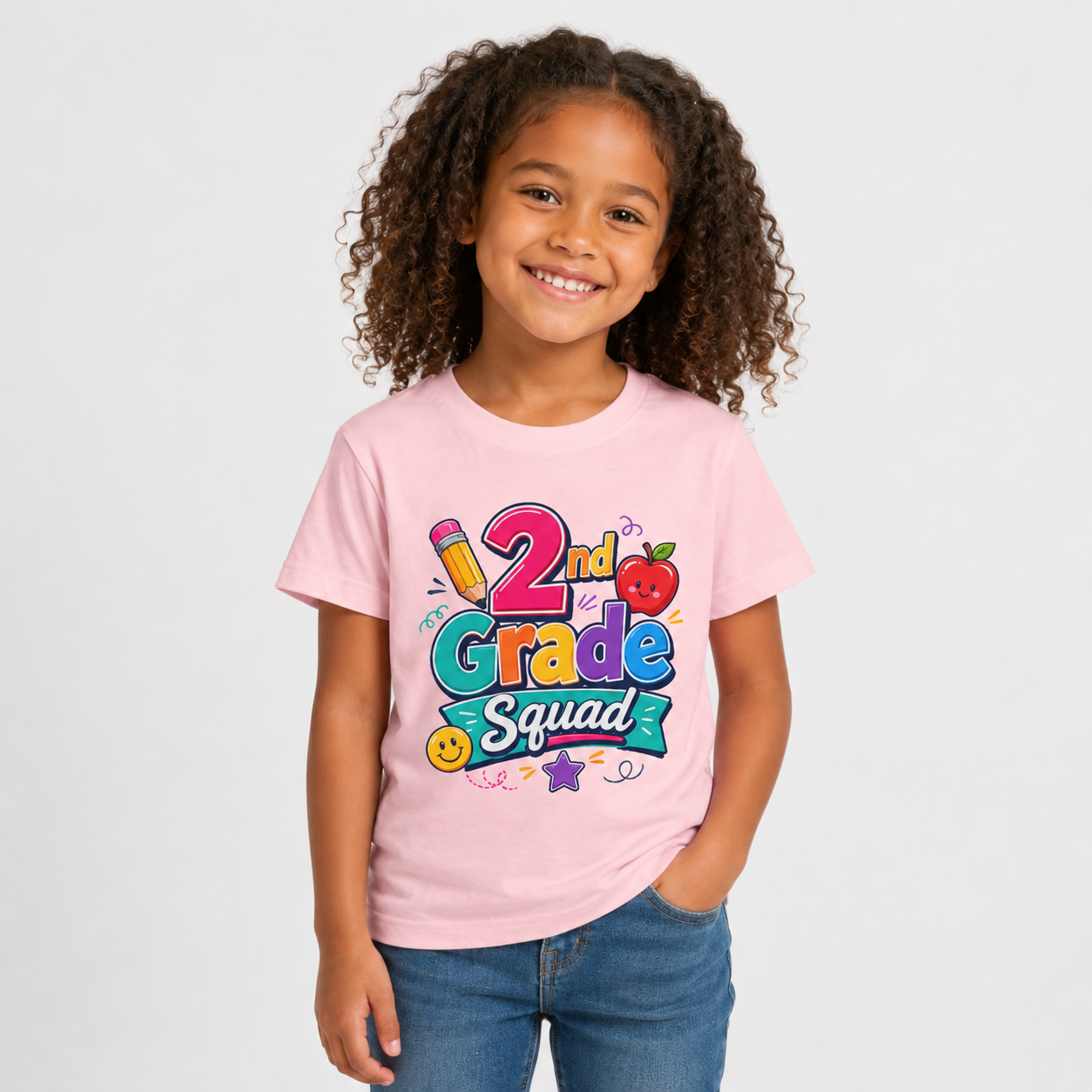 2nd Grade Squad Youth T-Shirt — Cute Back-to-School Kids Tee