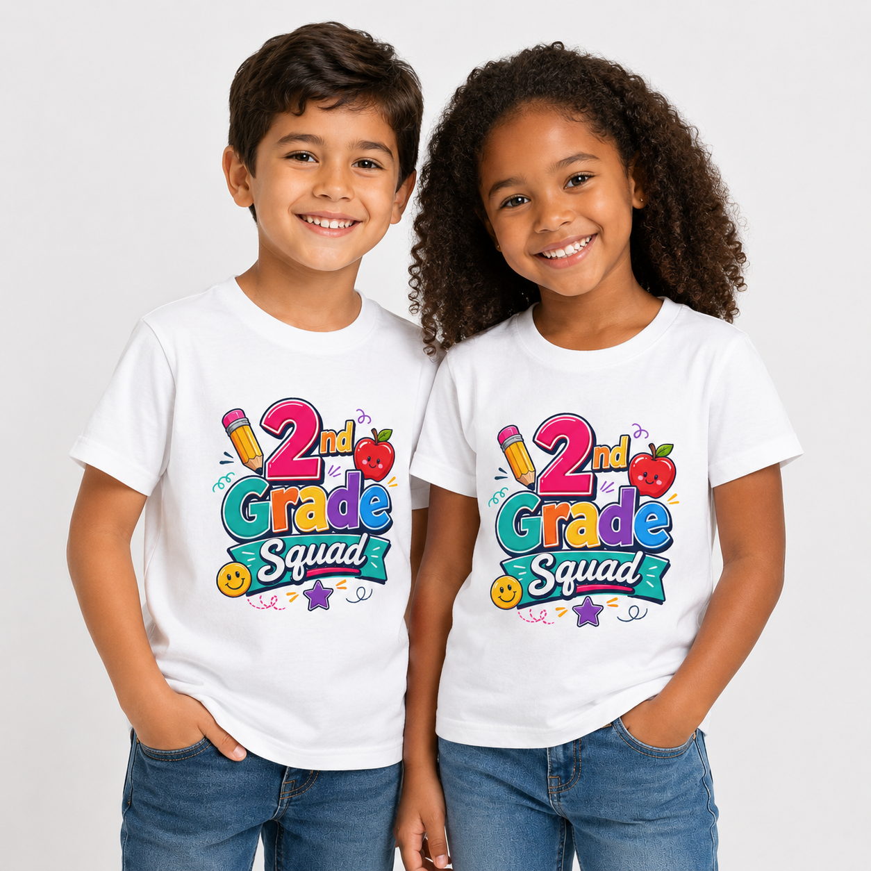 2nd Grade Squad Youth T-Shirt — Cute Back-to-School Kids Tee