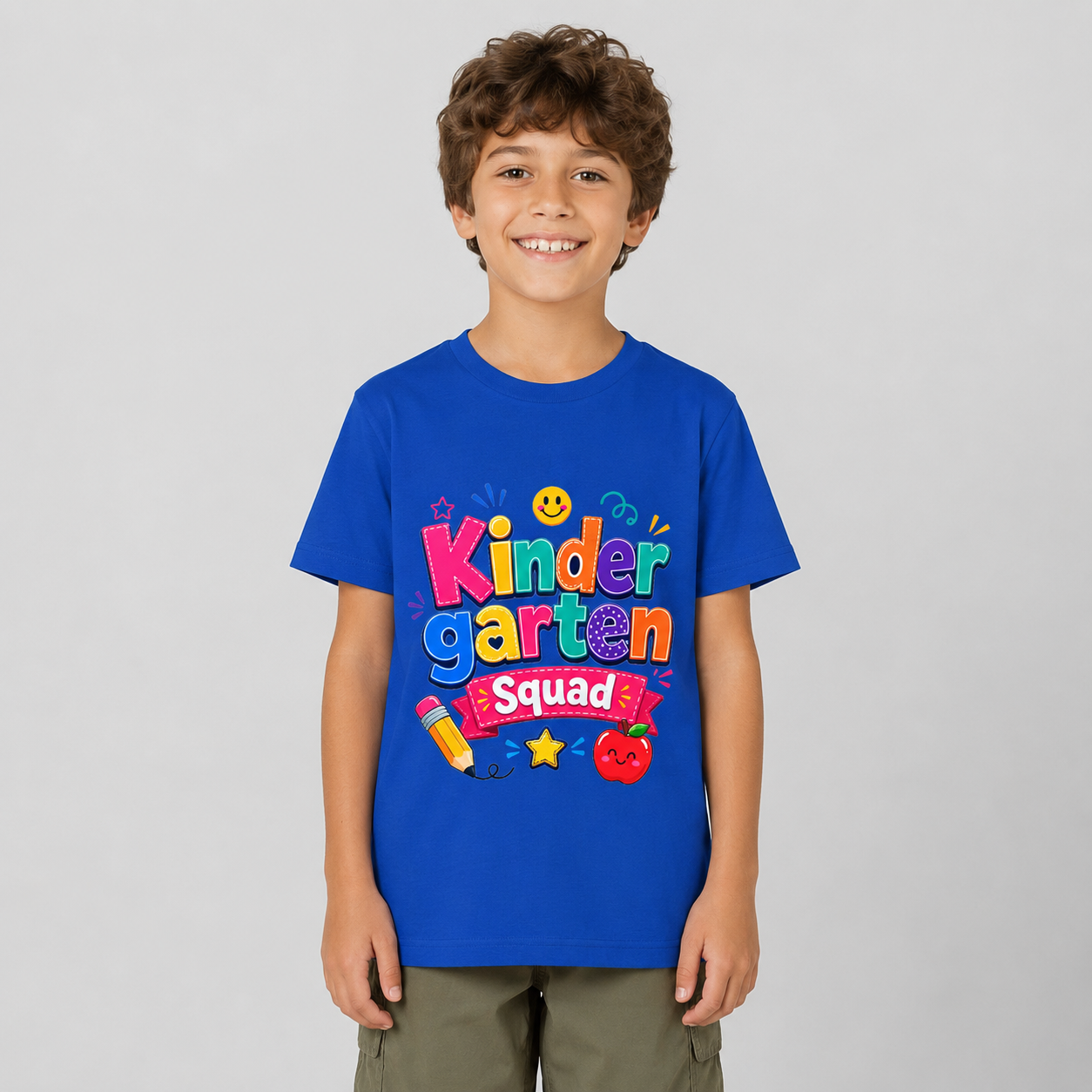 Kindergarten Squad Youth Tee — Colorful Back-to-School Kids Shirt