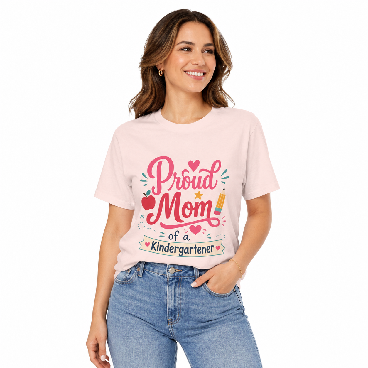 Proud Mom of a Kindergartener T-Shirt — Back to School Mom Gift
