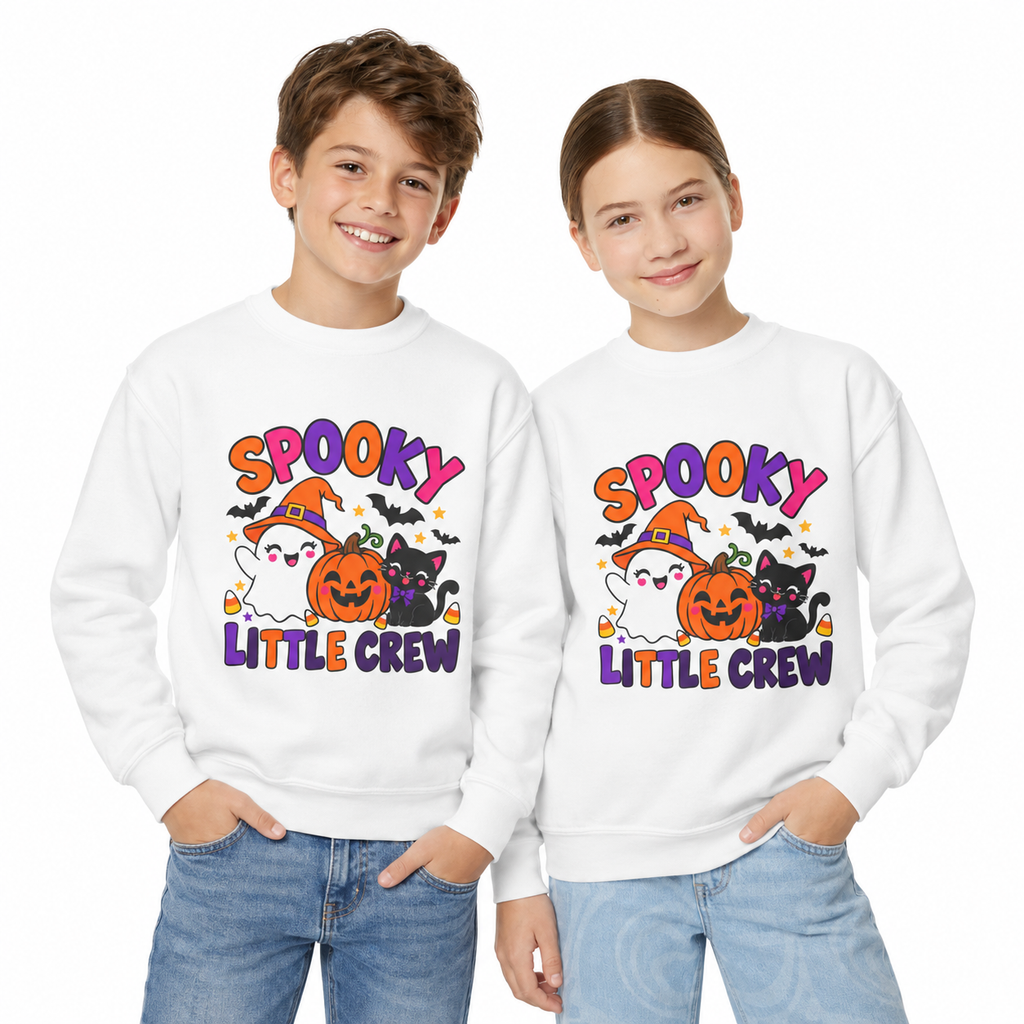 Spooky Little Crew Youth Halloween Sweatshirt