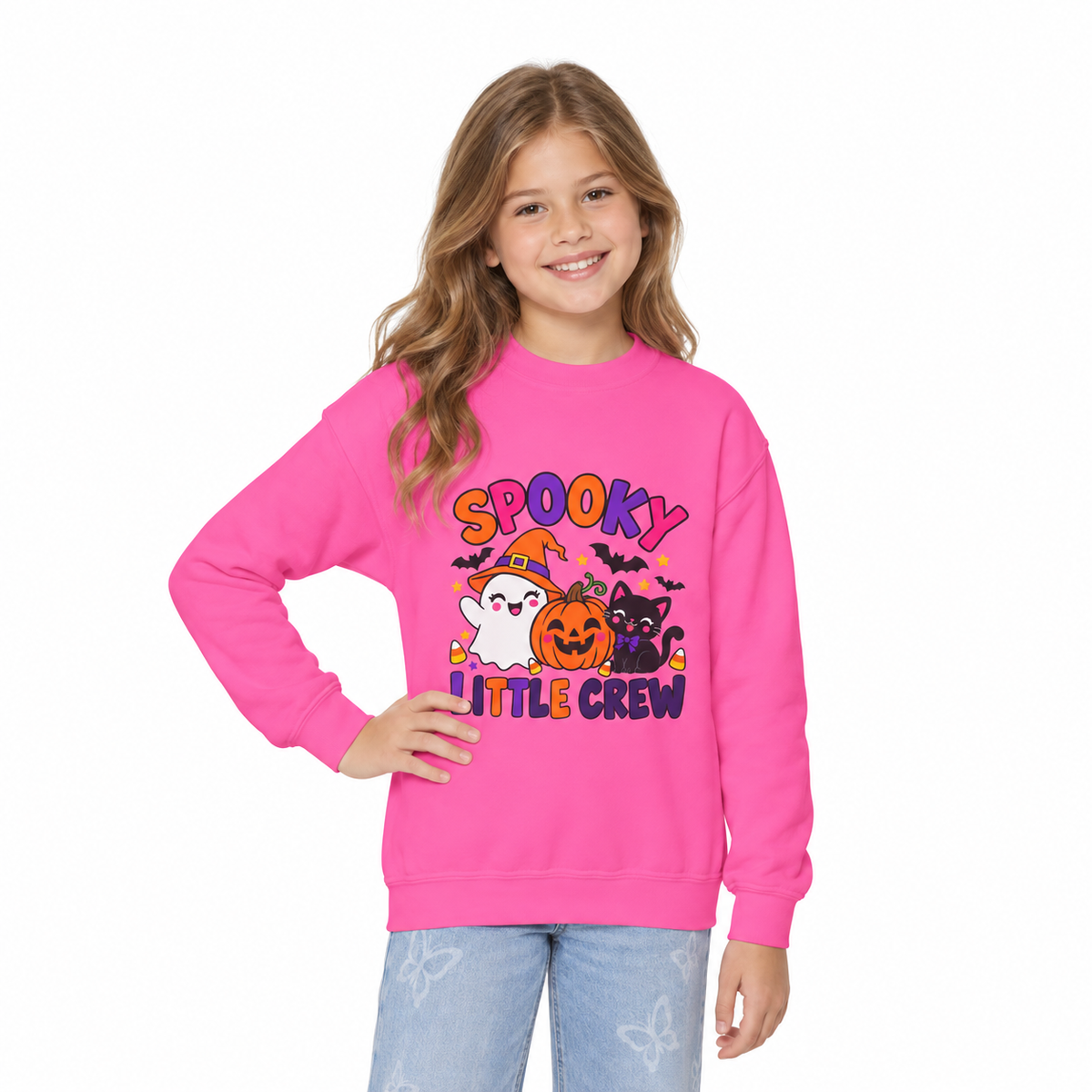 Spooky Little Crew Youth Halloween Sweatshirt