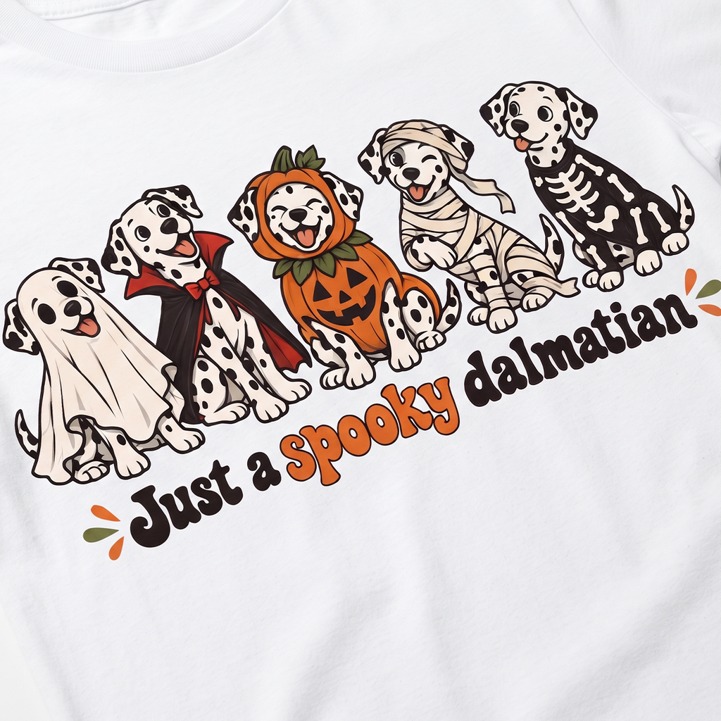 Just a Spooky Dalmatian Youth Halloween Sweatshirt