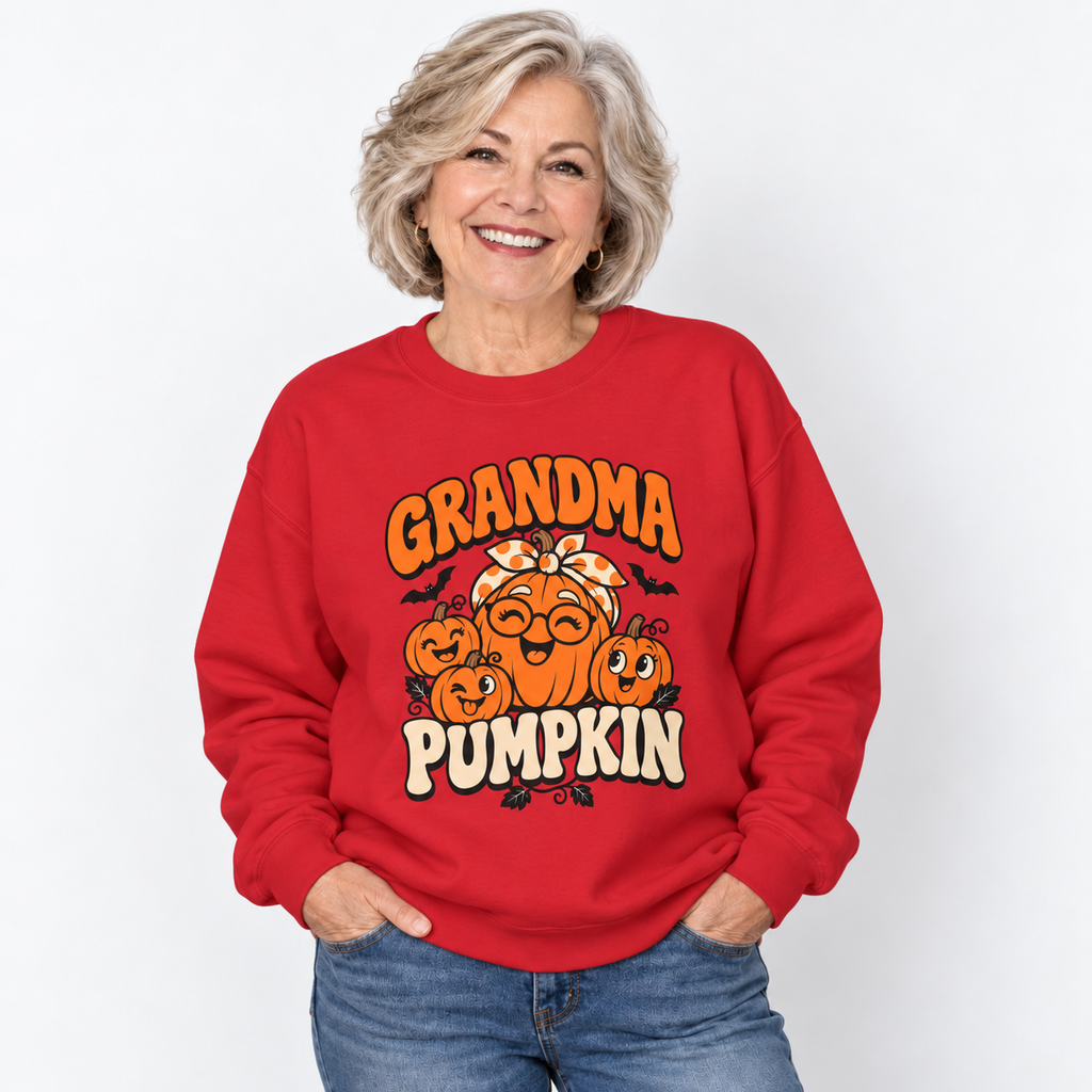 Grandma Pumpkin Halloween Crewneck Sweatshirt