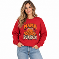 Mama Pumpkin Halloween Crewneck Sweatshirt for Moms