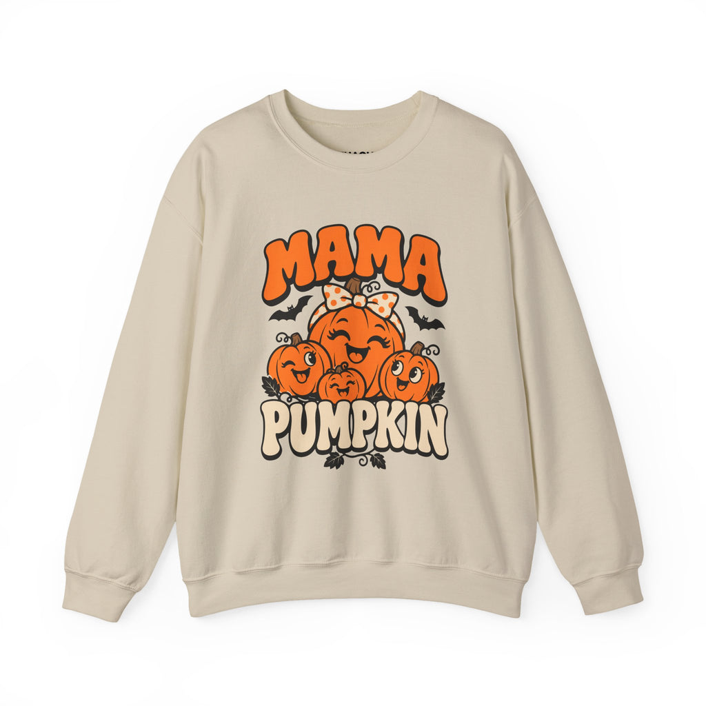 Mama Pumpkin Halloween Crewneck Sweatshirt for Moms