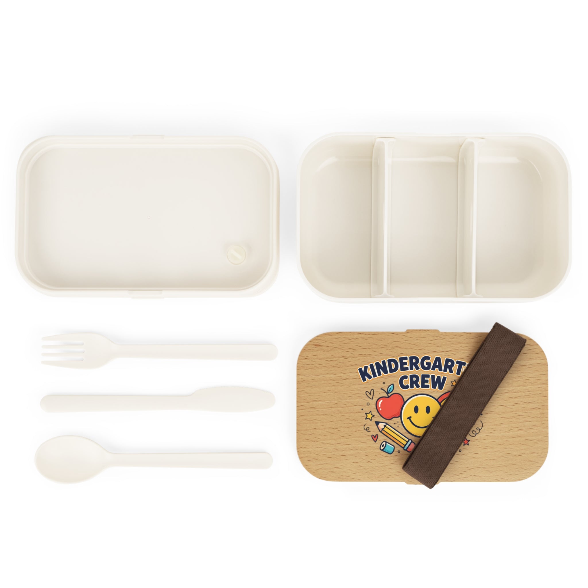 Bento Lunch Box — "Kindergarten Crew" Cute School Snack Box for Kids