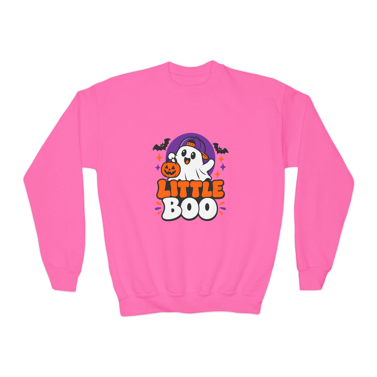 Little Boo Youth Sweatshirt — Cute Halloween Ghost Crewneck for Kids