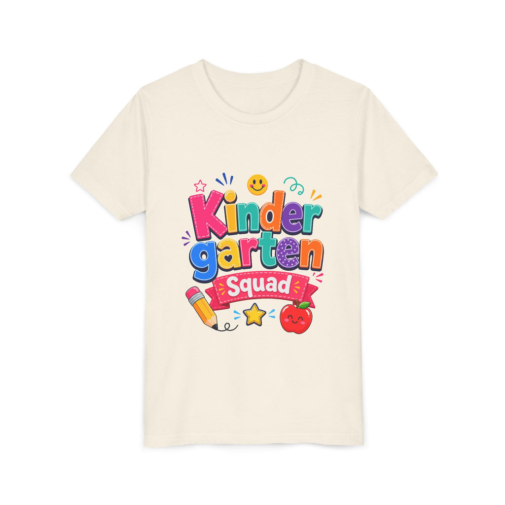 Kindergarten Squad Youth Tee — Colorful Back-to-School Kids Shirt