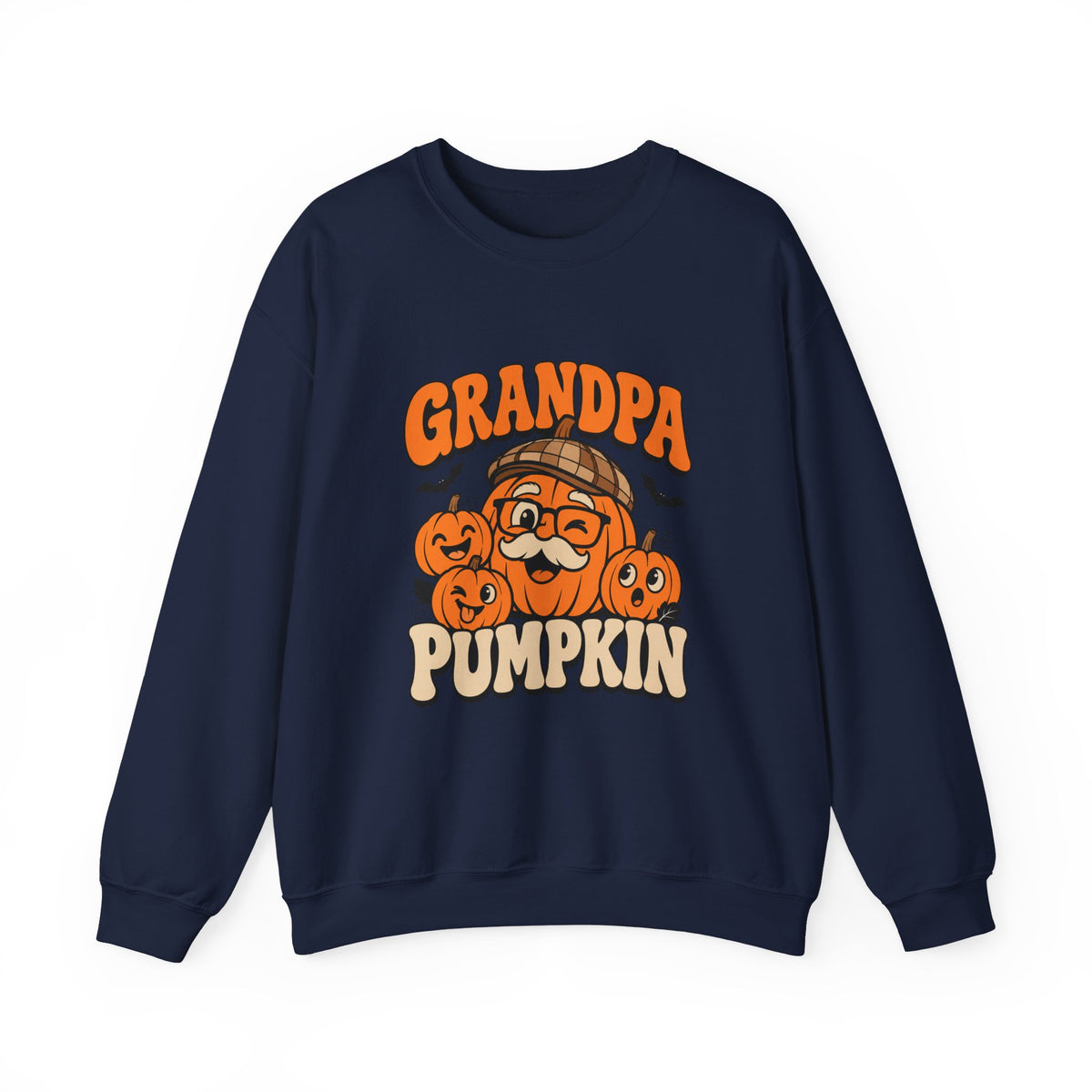 Grandpa Pumpkin Halloween Crewneck Sweatshirt