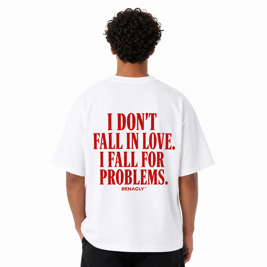 oversizedtshirt,unisextshirt,heavyweighttshirt,streetweartee,statementtshirt,backprinttshirt,whitetshirt,260gsmtshirt,redtypography,sarcastictshirt,relationshipshirt,urbanfashion,casualstreetwear,benaclytees,premiumcottontshirt
