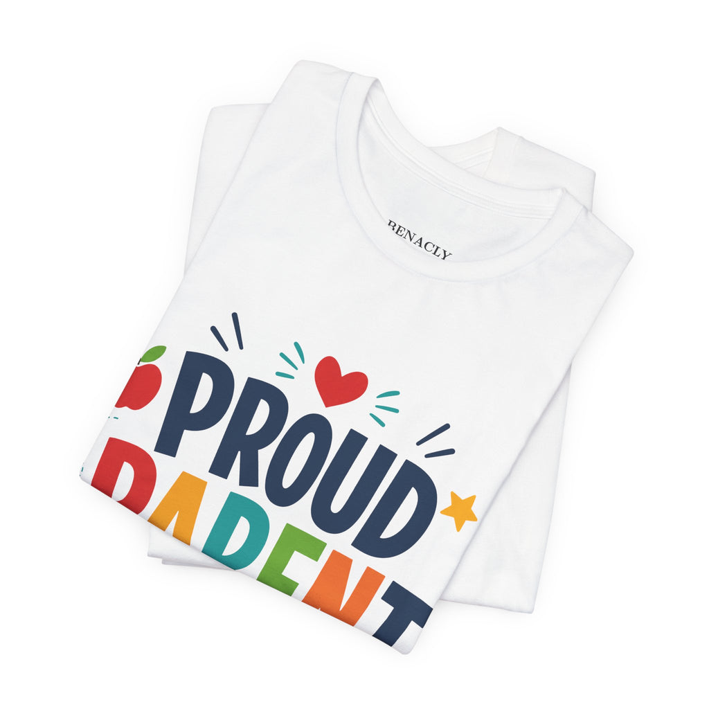 Proud Parent Crew T-Shirt — Colorful Back to School Tee