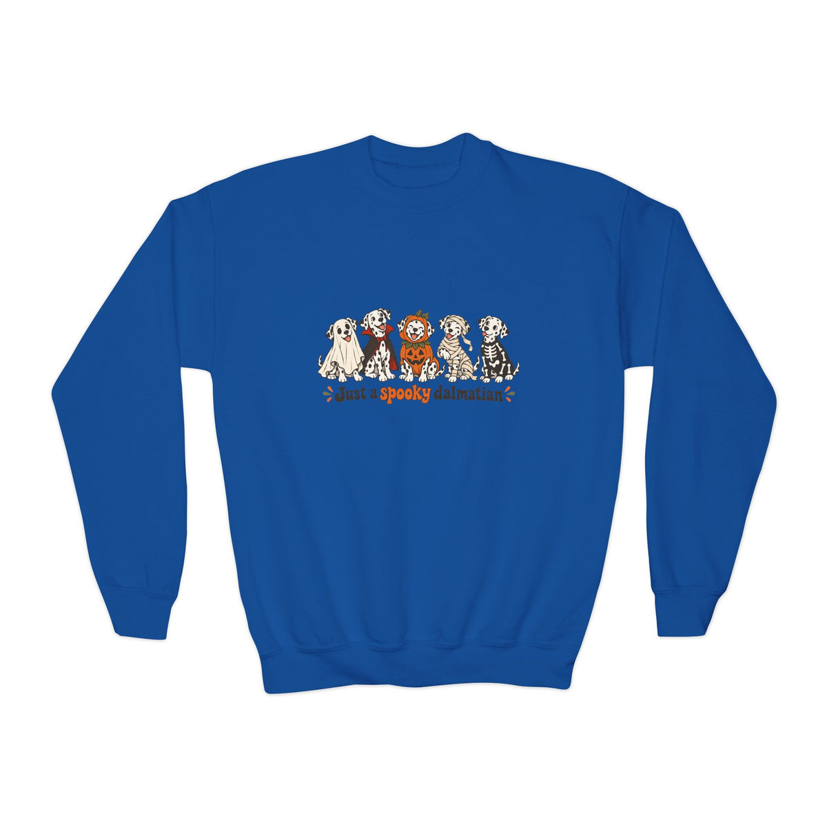 Just a Spooky Dalmatian Youth Halloween Sweatshirt