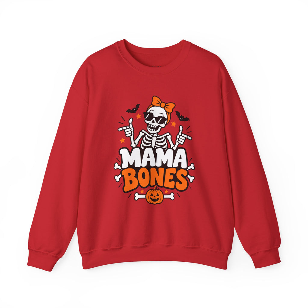 Mama Bones Halloween Sweatshirt for Moms – Funny Skeleton Crewneck