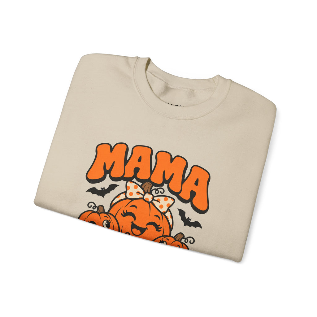Mama Pumpkin Halloween Crewneck Sweatshirt for Moms